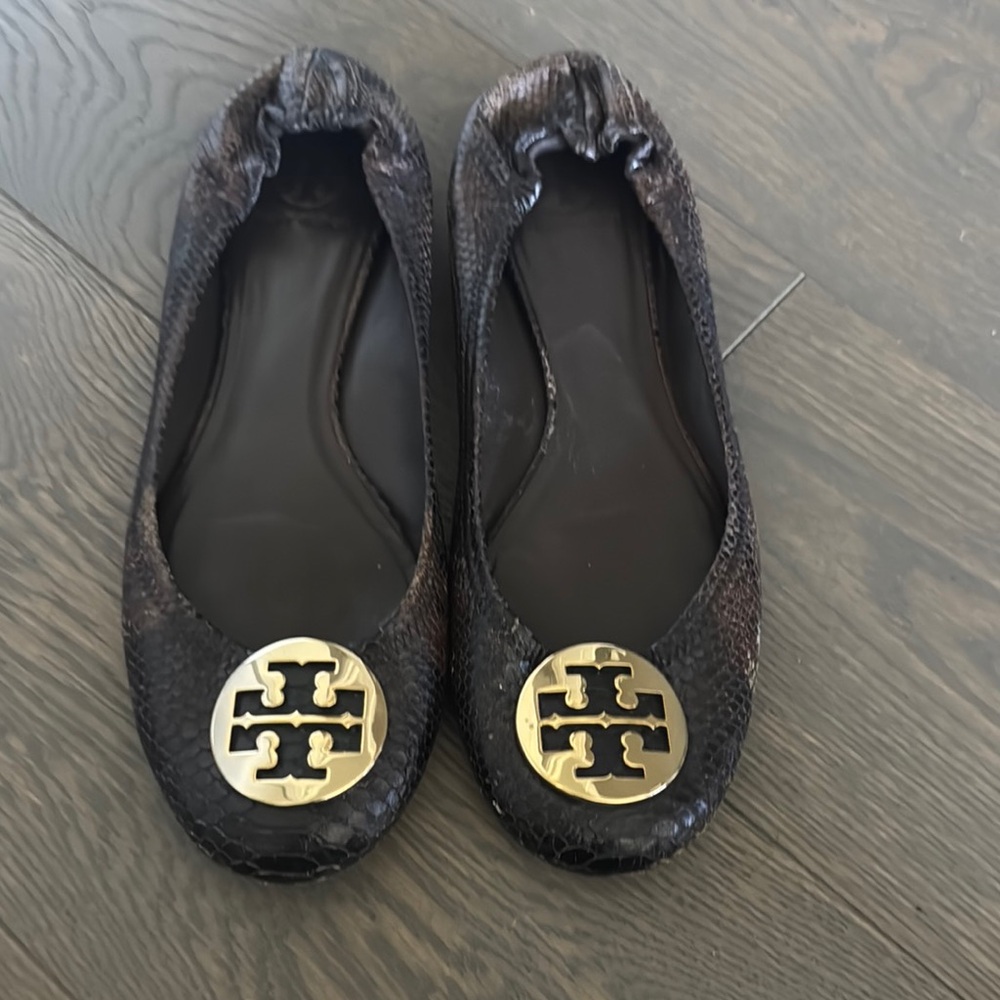 Tory Burch Snake Skin Ballet Flats